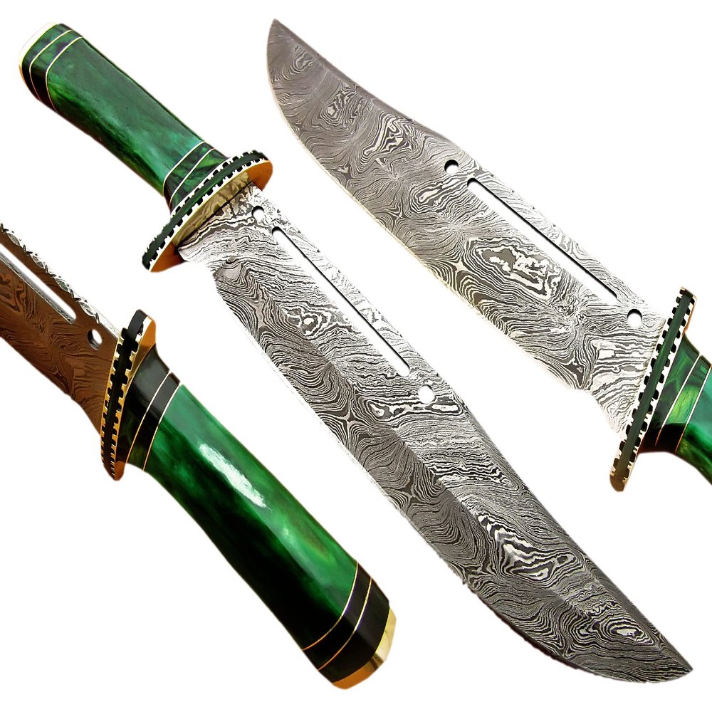 Custom handmade Fixed Blade Hunting Rambow Bowie Knife