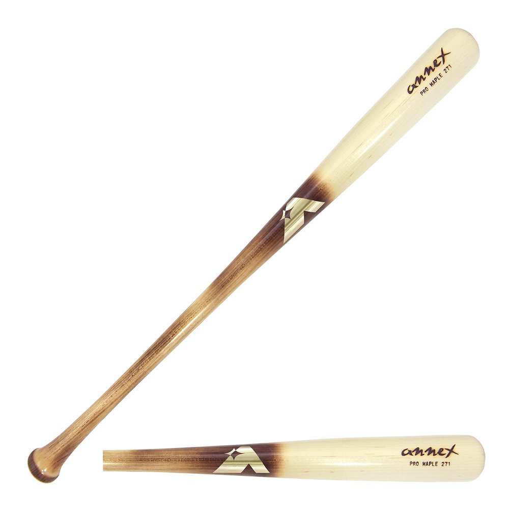 Annex Model 271 Maple Wood Baseball Bat (Flame Handle/Clear Coat Barrel, 33-Inch/31-Ounce)