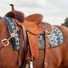 Classic Equine 32x34 SensorFlex Wool Top 3/4in Saddle Pad Navy/Blue 32X34 view 2