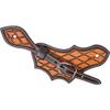 Martin Saddlery Natural Quilted Tool with Dyed Edges and Turquoise Spots Oak Leaf Spur Strap view 1