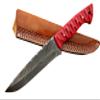 Custom handmade Damascus steel Fixed blade Hunting knife view 2