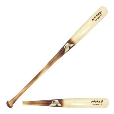 Annex Model X10 Maple Wood Baseball Bat (Flame Handle/Clear Coat Barrel, 32-Inch/30-Ounce)