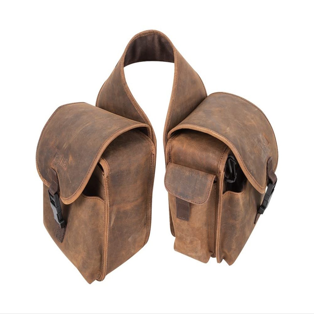 Cashel Rear Saddle Bag with Distressed Leather, Medium