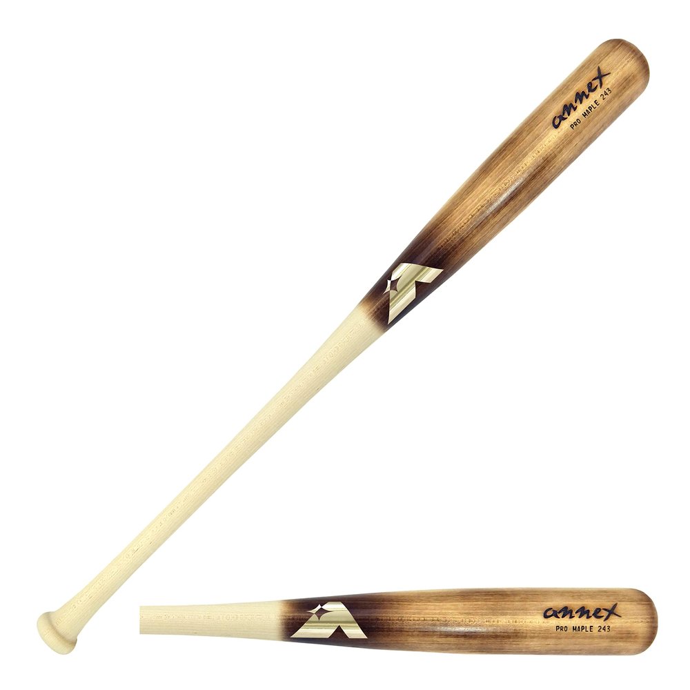 Annex Model 243 Maple Wood Baseball Bat (Natural Handle/Flame Barrel, 33-Inch/32-Ounce)