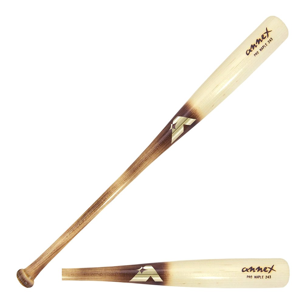 Annex Model 243 Maple Wood Baseball Bat (Flame Handle/Clear Coat Barrel, 32-Inch/31-Ounce)