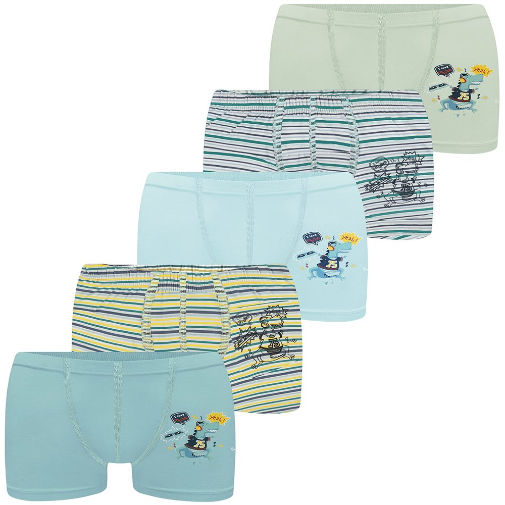 LOREZA  5 Boys Cotton Boxer Shorts Underpants (4-5 years), Type 3
