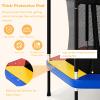 Giantex 48" Kids Trampoline, Outdoor Indoor Mini Recreational Round Trampoline w/Safety Enclosure Net, Foam Padded Handrails, Stable Hexagonal Shape Toddler Trampolines for Kids Gift view 4