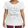 Time and Tru Maternity Tis The Season to Be Pregnant Christmas Holiday Tee Top (Large 12-14) White view 1