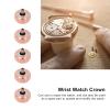 Watch Stem Extender, 5 X Rose Gold Steel Watch Crown Parts Replacement Watch Replacement Parts Easy Install for Home Use, Watch Shop(6mm Long Hole) view 3