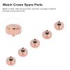 Watch Stem Extender, 5 X Rose Gold Steel Watch Crown Parts Replacement Watch Replacement Parts Easy Install for Home Use, Watch Shop(6mm Long Hole) view 4