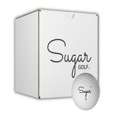 Sugar Golf Pure | 3-Piece Construction | Premium Urethane Cover | White | 8 Golfballs