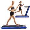 Goplus 2-in-1 Folding Treadmill, 2.25HP Electric Under Desk Treadmill W/LED Display, Blue Tooth Speaker, APP & Remote Control, Phone Holder, Walking Running Machine for Home Office Gym (Navy) view 1