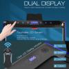Goplus 2-in-1 Folding Treadmill, 2.25HP Electric Under Desk Treadmill W/LED Display, Blue Tooth Speaker, APP & Remote Control, Phone Holder, Walking Running Machine for Home Office Gym (Navy) view 3