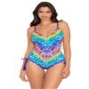 Skinny Dippers Women's Swimwear Alice Shape Shifter V-Neckline Soft Cup One Piece Swimsuit, Rainbow, Small view 1
