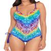 Skinny Dippers Women's Swimwear Alice Shape Shifter V-Neckline Soft Cup One Piece Swimsuit, Rainbow, Small view 2