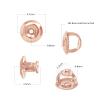 14k Rose Gold Replacement Single PC Earring Screw Back Backings Only view 3