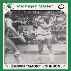 Earvin Magic Johnson Basketball Card Michigan State 1990 Collegiate Collection No. 189