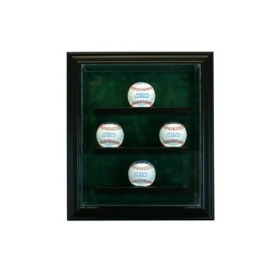 9 Baseball Cabinet Style Display Case, Black