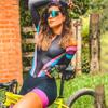 CYTSH Women's Triathlon Cycling Jersey Sets Long Sleeve Sportwear Skinsuit Bicycle Clothing GEL Pad Pockets Jumpsuit (Color : C2, Size : X-Large) view 1