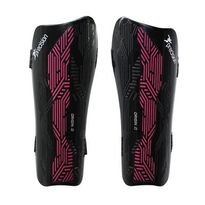 Precision Unisex Adult Origin.0 Strap Shin Guards (XS) (Black/Pink)