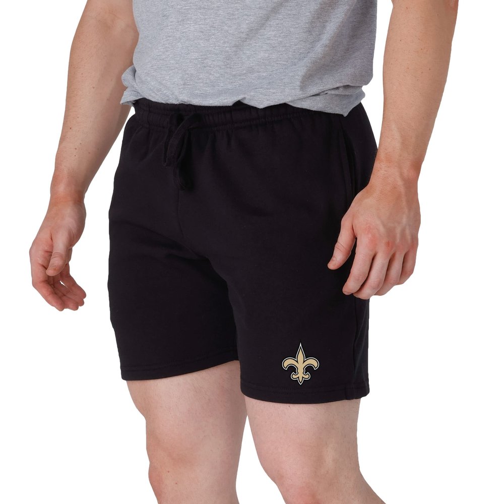 FOCO New Orleans Saints NFL Mens Solid Fleece Shorts