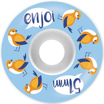 Universo Brands Enjoi Early Bird 51mm White/Blue Skateboard Wheels (Set of 4)