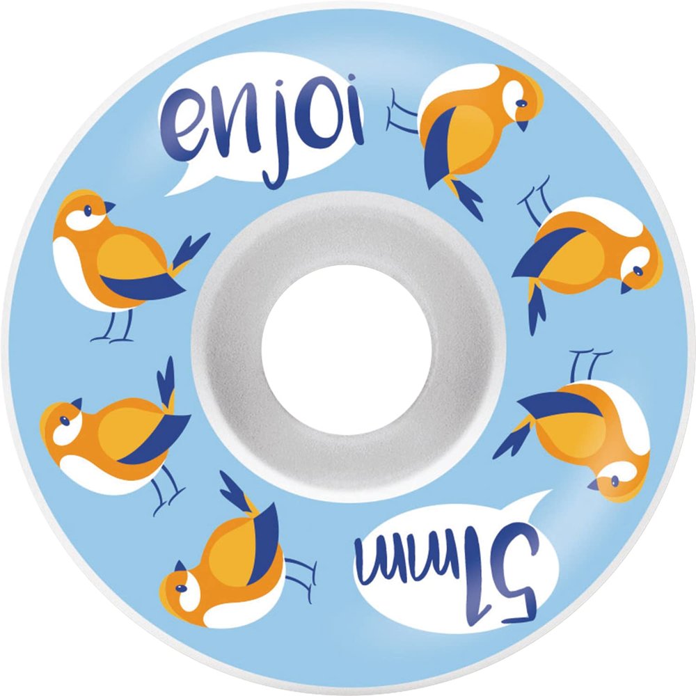 Universo Brands Enjoi Early Bird 51mm White/Blue Skateboard Wheels (Set of 4)