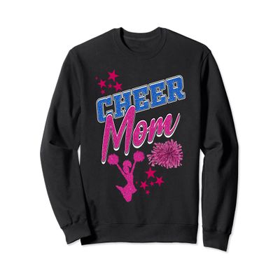 Cheerleader Mommy Proud And Loud Pom Poms Cheer Mom Sweatshirt