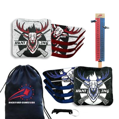 CornholeGamesUSA Pro Cornhole Bags Set of 8 Regulation - Professional Cornhole Bags for Tournament Play, Slick n Stick Bean Bags for Cornhole, Corn Hole Bags Regulation Set of 8- Made in USA