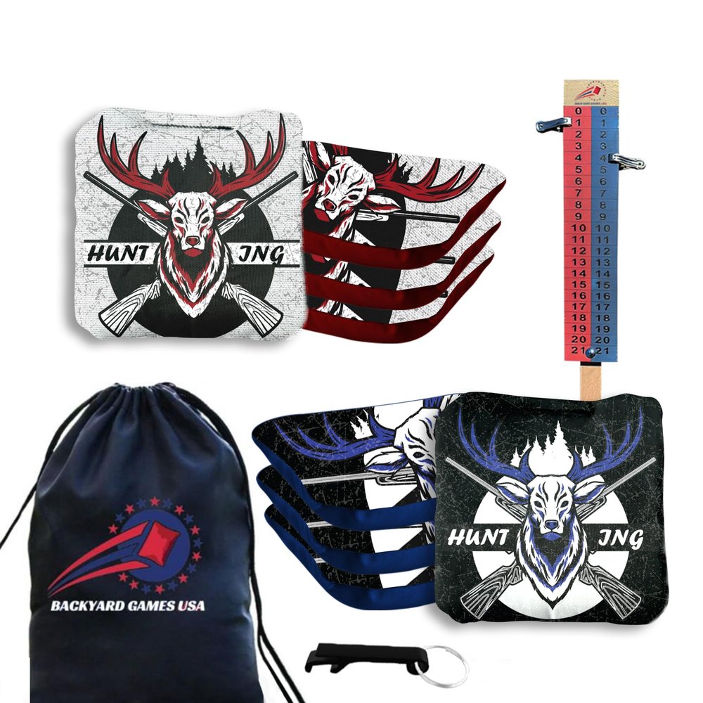 CornholeGamesUSA Pro Cornhole Bags Set of 8 Regulation - Professional Cornhole Bags for Tournament Play, Slick n Stick Bean Bags for Cornhole, Corn Hole Bags Regulation Set of 8- Made in USA