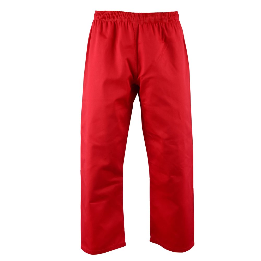 PFG Essential Solid Color Karate Pants Kids Adults Unisex Very Light Weight - Special Edition (Red, 000)