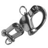 MarineNow Stainless Steel 316 Jaw Swivel Bail Snap Shackle Choose Size and Quantity (3-1/2" (87mm), 10-Pack) view 1