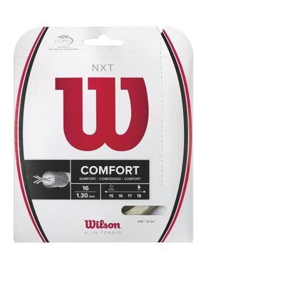 Wilson NXT 16 Gauge Natural Color Multifilament Tennis String 6-Pack (6 Sets Per Order)