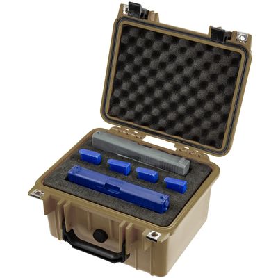 Eylar Small 10.62" Deep Hard Gun Case Waterproof with Foam TSA Standards (Tan)