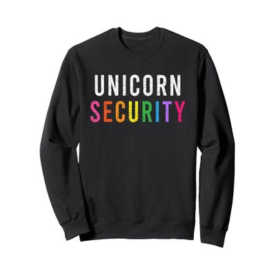 Unicorn Security Dad Brother Halloween Costume Men Boys Sweatshirt