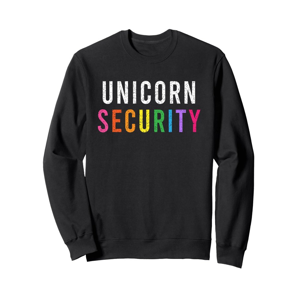 Unicorn Security Dad Brother Halloween Costume Men Boys Sweatshirt