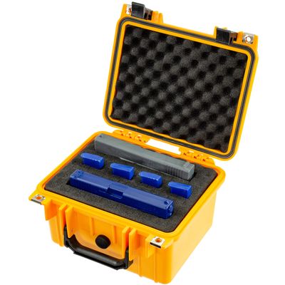 Eylar Small 10.62" Deep Hard Gun Case Waterproof with Foam TSA Standards (Yellow)