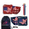 CornholeGamesUSA Pro Cornhole Bags Set of 8 Regulation - Professional Cornhole Bags for Tournament Play, Slick n Stick Bean Bags for Cornhole, Corn Hole Bags Regulation Set of 8- Made in USA view 1