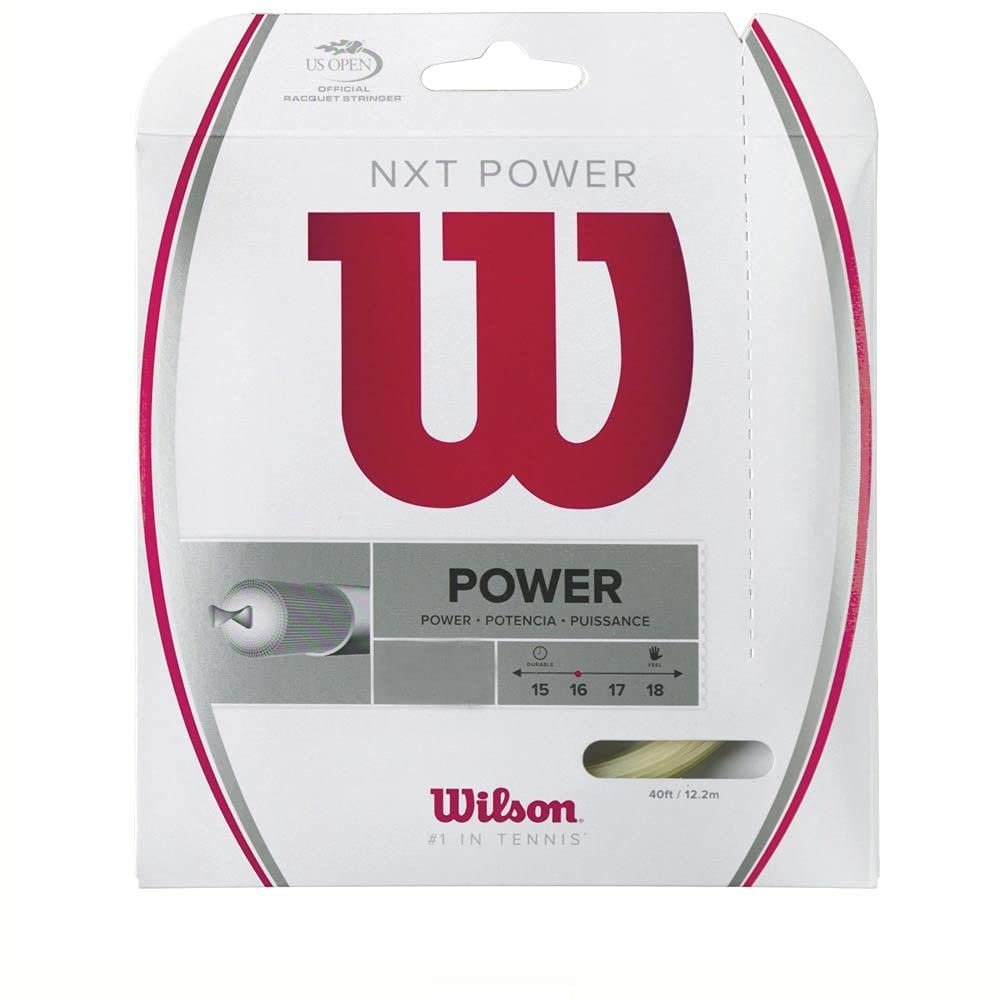 Wilson NXT Power 18 Gauge Natural Color Multifilament Tennis String 6-Pack (6 Sets Per Order)