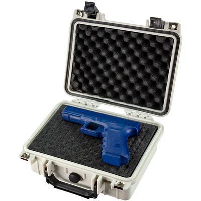 Eylar Small 10.62" Hard Gun Case Waterproof with Foam TSA Standards (White)