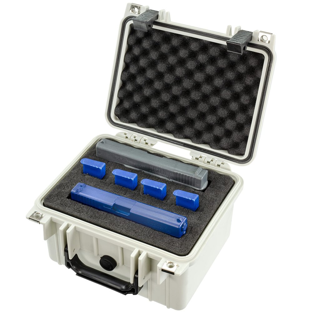 Eylar Small 10.62" Deep Hard Gun Case Waterproof with Foam TSA Standards (White)