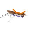 The Fly Fishing Place Morrish Hopper Foam Body High Visibility Grasshopper Dry Fly Fishing Fly - 12 Flies - Purple/Tan - Hook Size 10 - Hopper Dropper Indicator Fly view 2