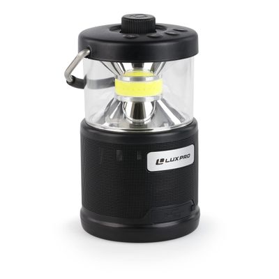 LUXPRO Bright 572 Lumen Rechargeable Bluetooth Speaker Lantern with Device Charging Port