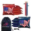 CornholeGamesUSA Pro Cornhole Bags Set of 8 Regulation - Professional Cornhole Bags for Tournament Play, Slick n Stick Bean Bags for Cornhole, Corn Hole Bags Regulation Set of 8- Made in USA view 1