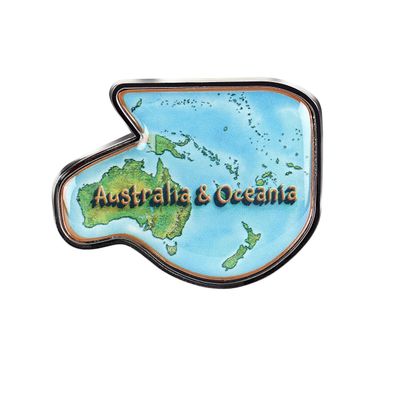 Collectible Novelty Pin for Backpack, Scarf - Made From Jeweler Class Metal - Spartan and the Green Egg Explorer Pin Series: Australia and Oceania (724)