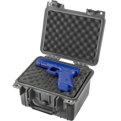 Eylar Small 10.62" Deep Hard Gun Case Waterproof with Foam TSA Standards (Gray)