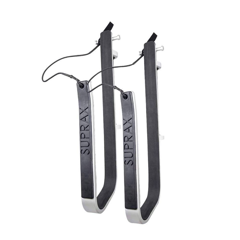 SurfStow Transport SUPRax 50050-2 Boat Mount/Rail Mount Single Board System | for Angled Stanchions | Stand-Up Paddle Board Rack | SUP Board Storage | | Metallic | 26 x 11 x 4 in
