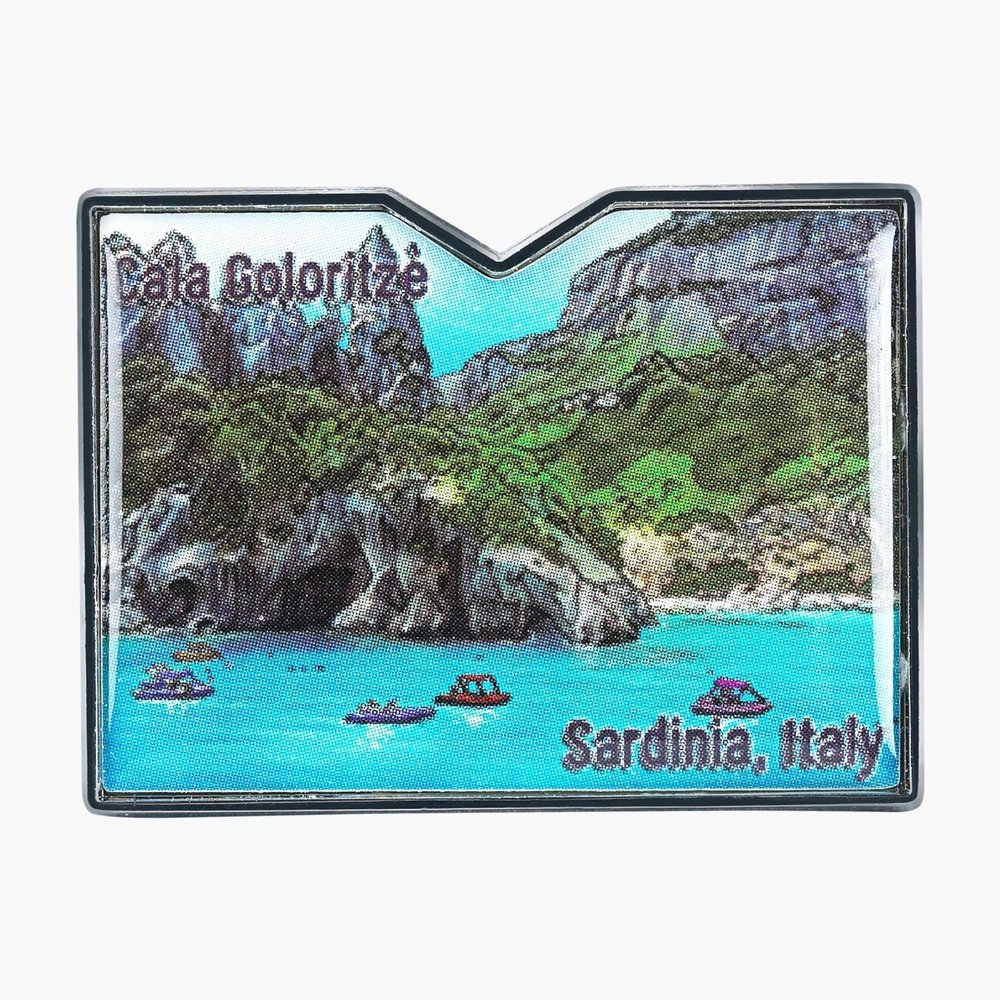 Collectible Novelty Pin for Backpack, Scarf - Made From Jeweler Class Metal - Spartan and the Green Egg Explorer Pin Series: Cala Goloritz - Sardinia, Italy (644)