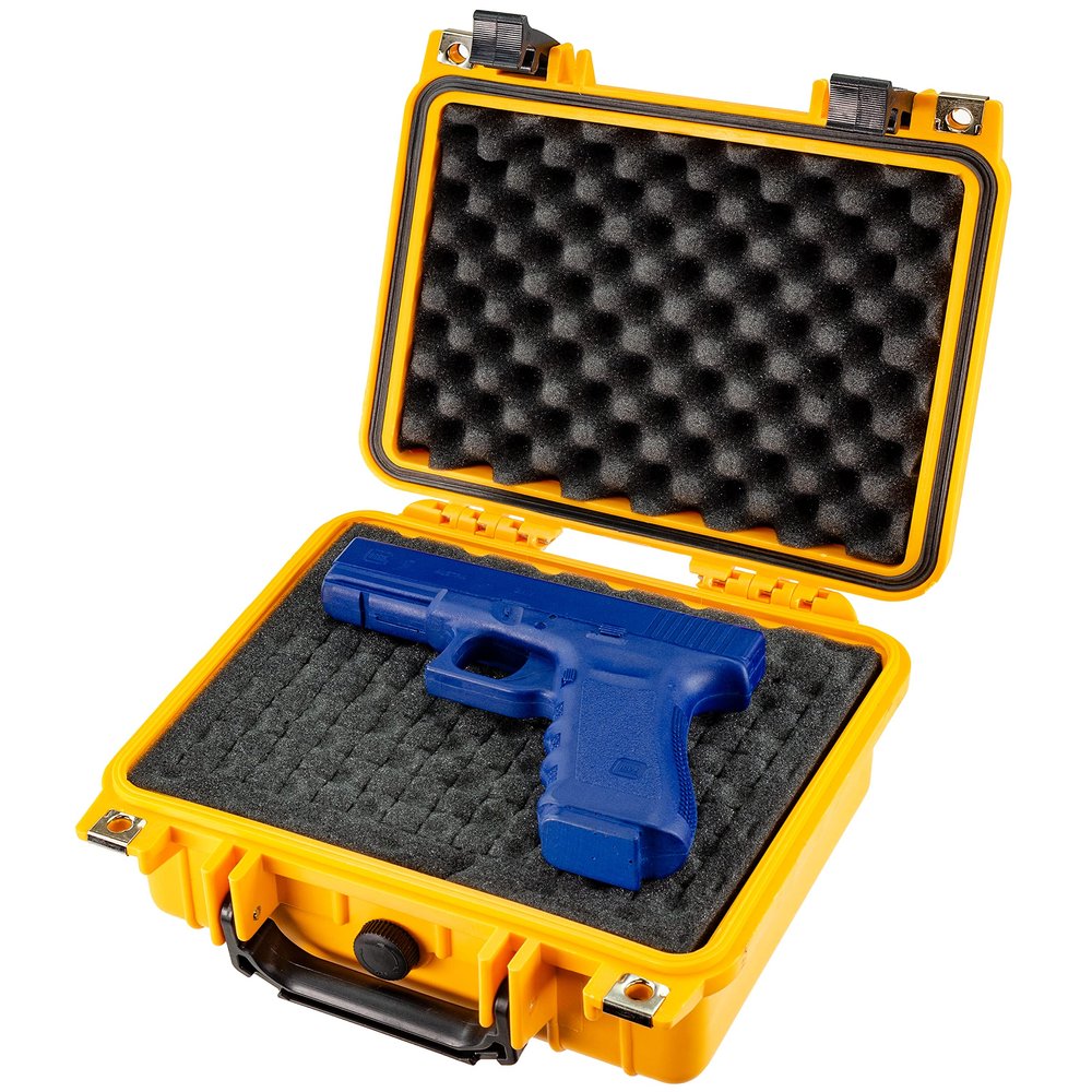 Eylar Small 10.62" Hard Gun Case Waterproof with Foam TSA Standards (Yellow)