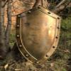 ARTIZANSTORE Brass Warriors Shield Art - Medieval Plaque Heraldry Art Decor - Fighting Shield Armour Shield for Cosplay, Role-Play view 1